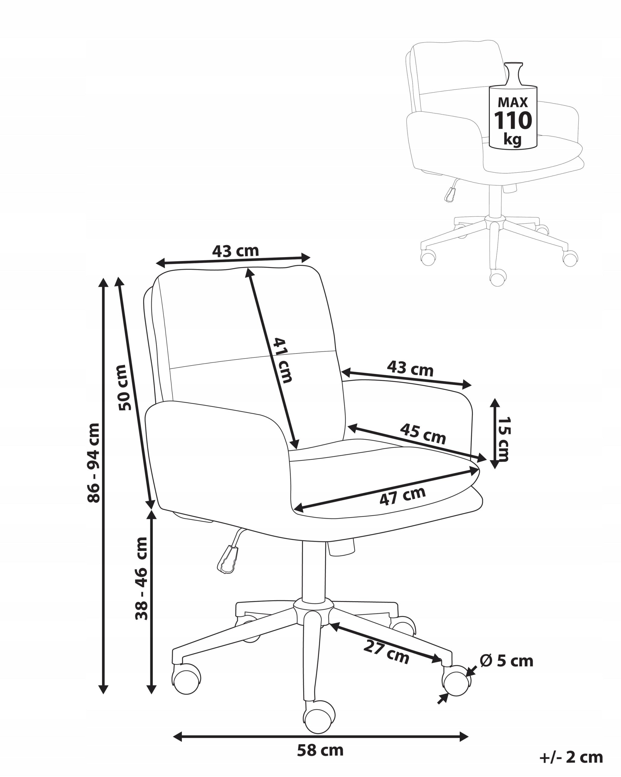 Office chair swivel upholstered height adjustment green Medical device no