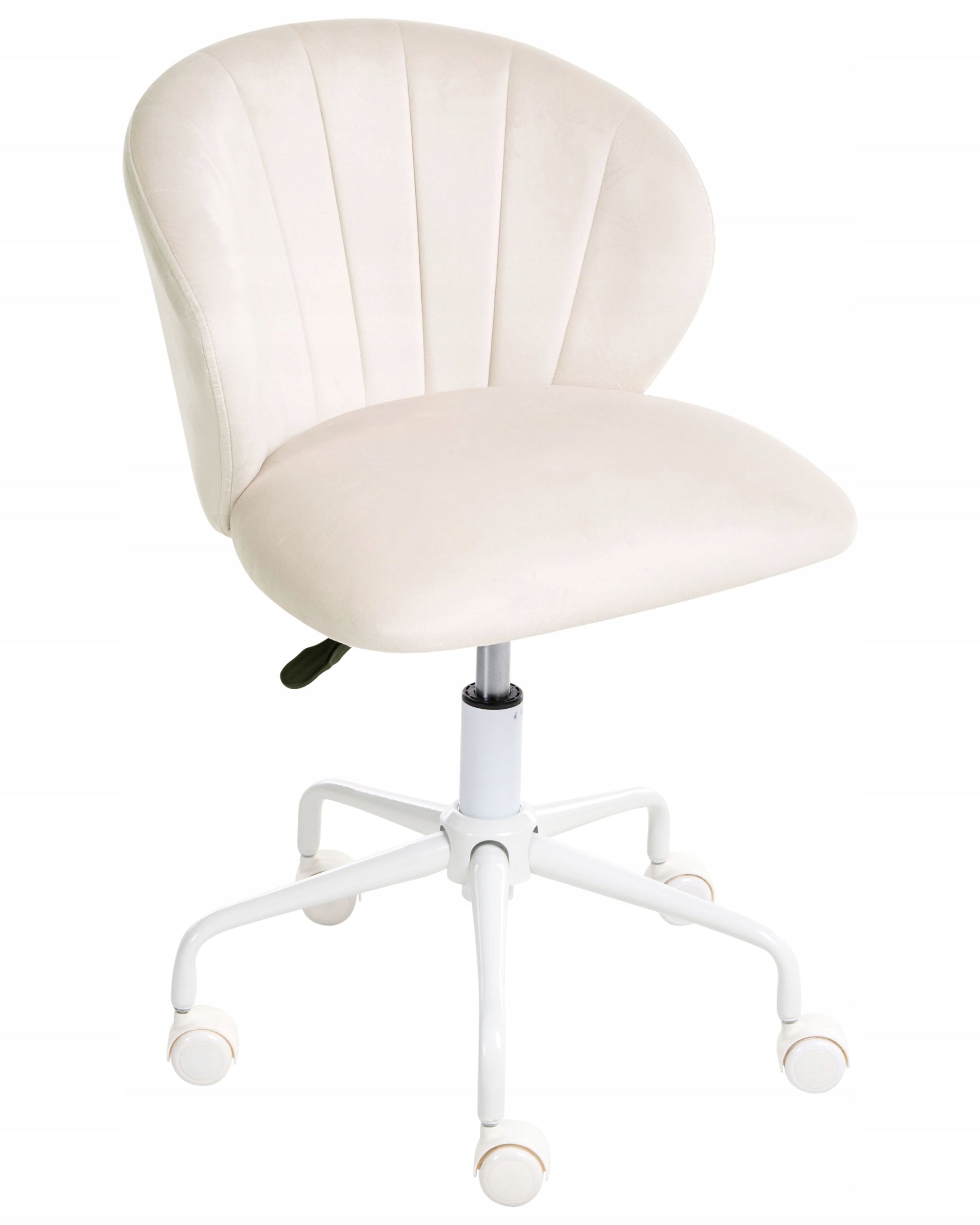 Office chair swivel velour shell broken white