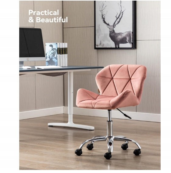 Office chair velvet swivel powder pink 360° GLAMOUR for office Brand no brand