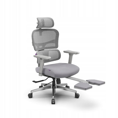 Office chair with Footrest ERGONOMIC 136kg Spacetronik swivel grey