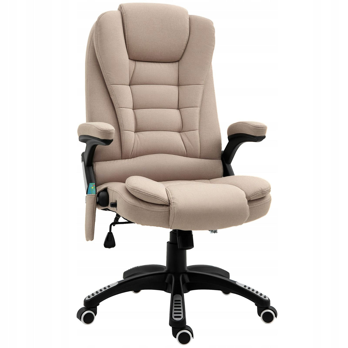 Office chair with massage and heating, ergonomic, brown