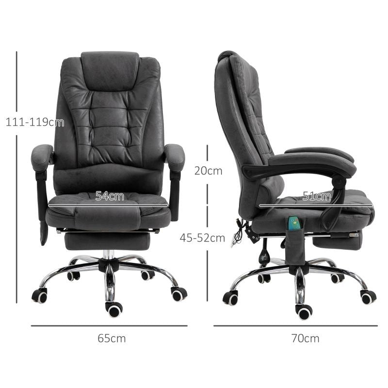 Office chair with massage and heating, footrest. Brand no brand