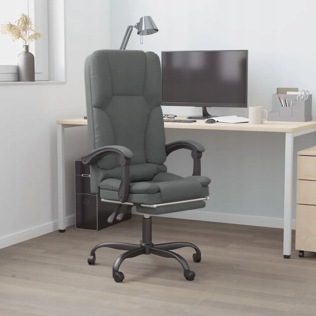 Office chair with massage and tilt function, dark grey material Medical device no
