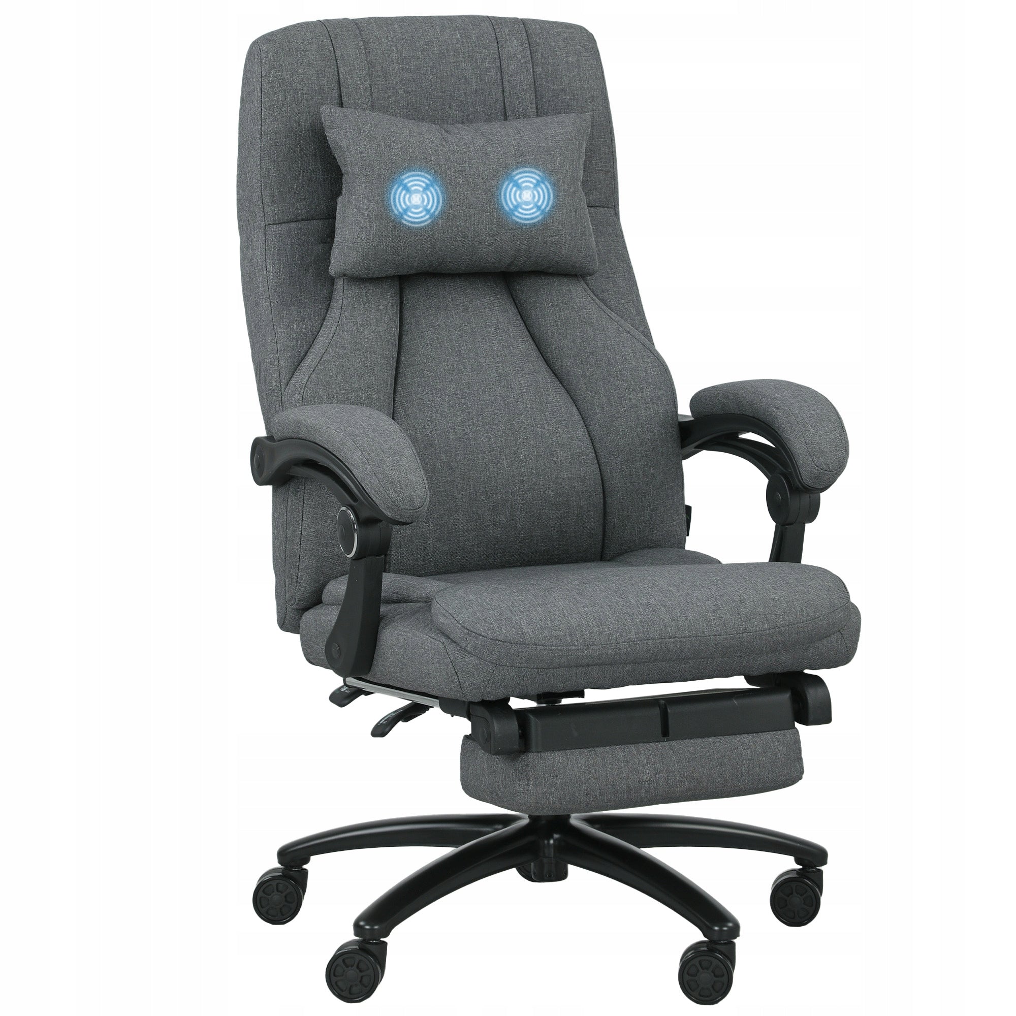 Office chair with massage function, swivel regular with footrest
