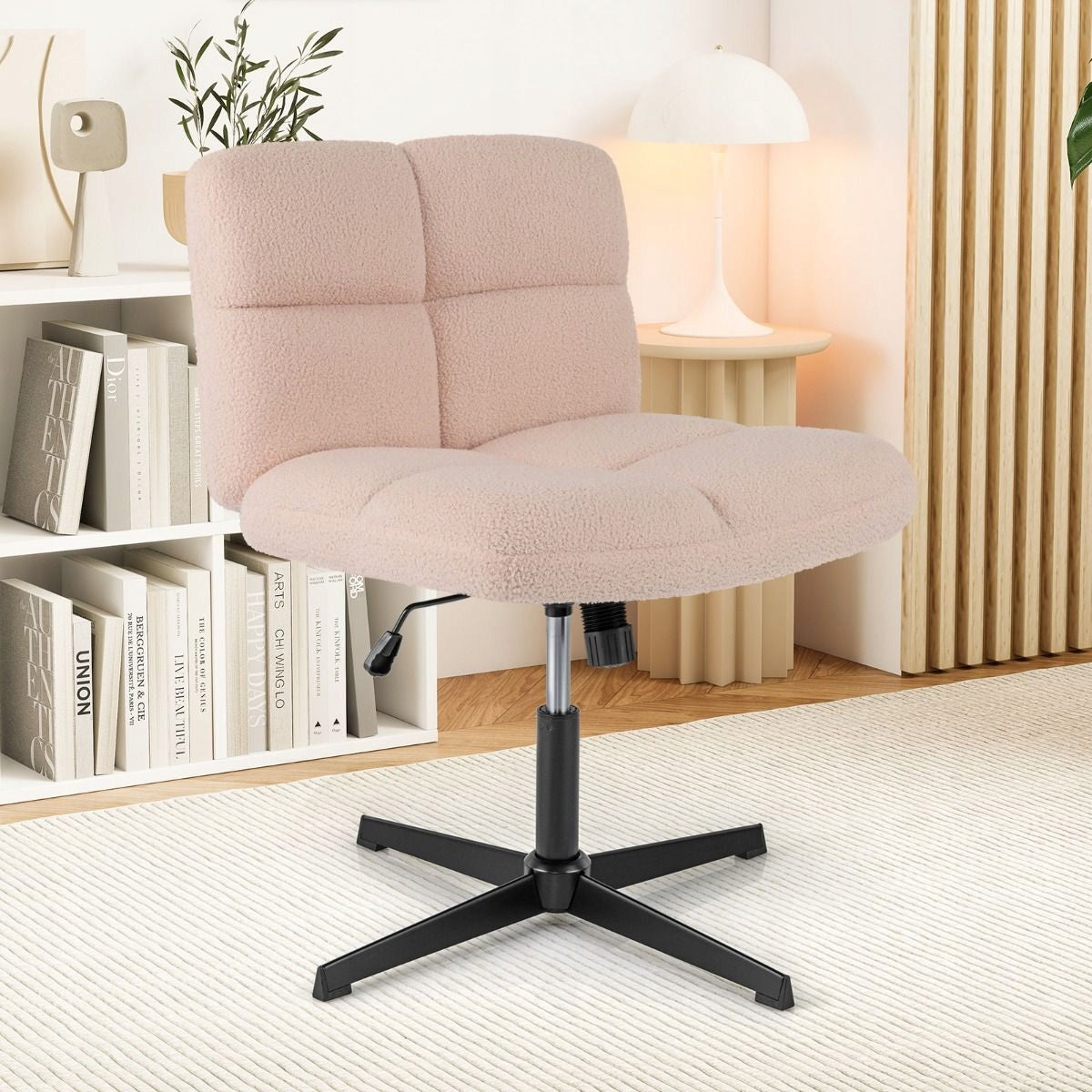 Office chair without armrests Height adjustable chair Brand Costway
