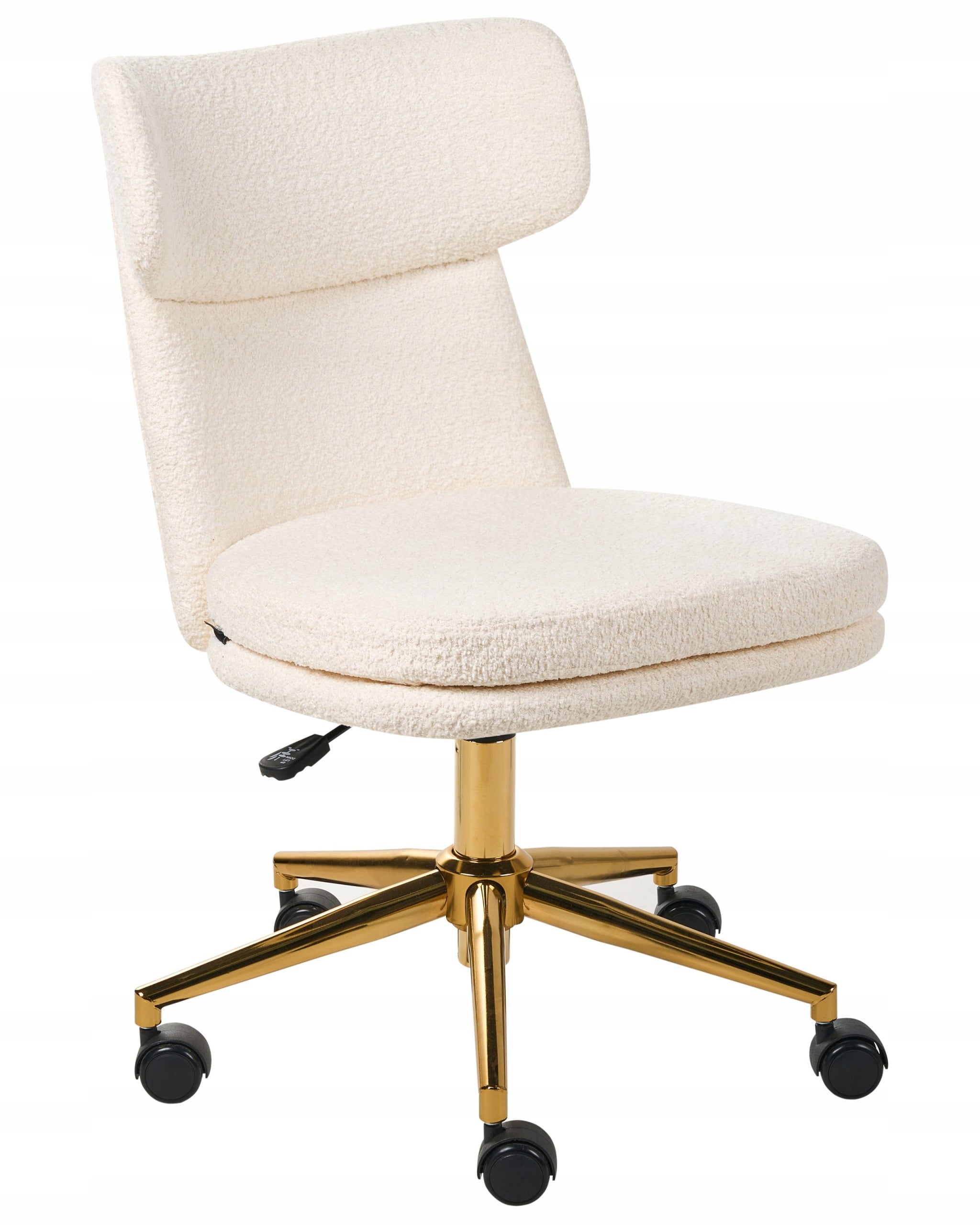 Office chair without armrests height adjustment broken white