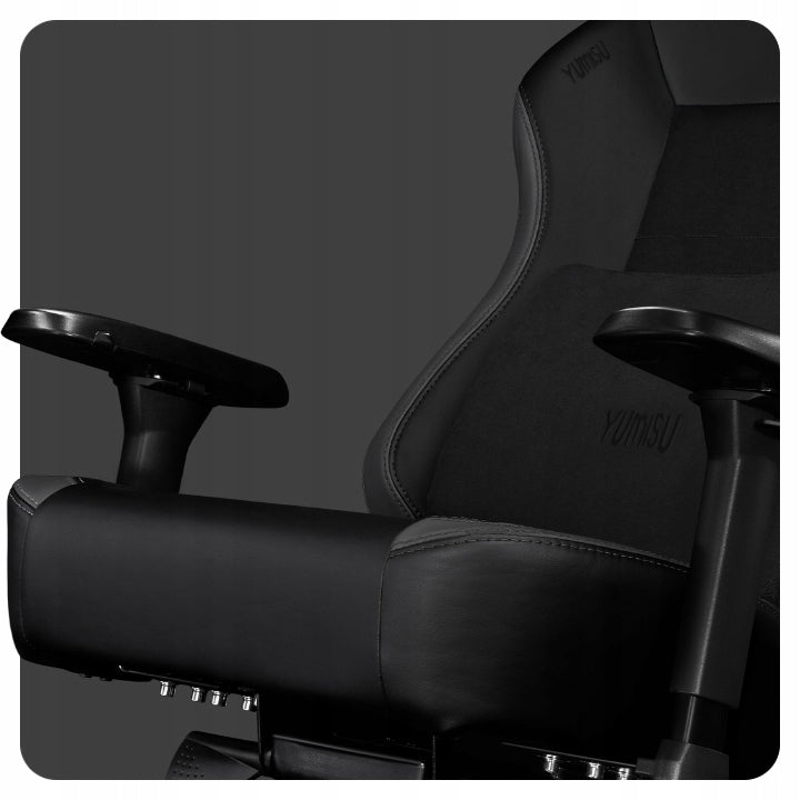 Office computer chair YUMISU 2051 black Suede fabric inserts Furniture width 69 cm