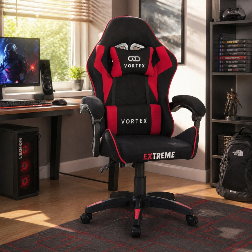 Office gaming chair Extreme Vortex black-red rotating material Packaging status original