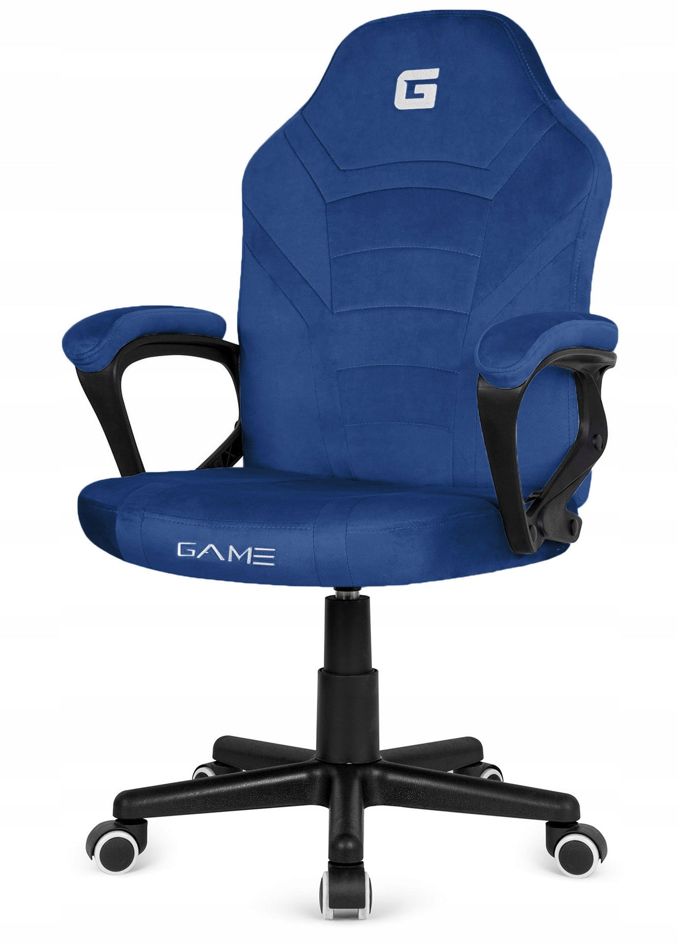 Office gaming swivel chair MARIO desk chair velour blue Packaging status original