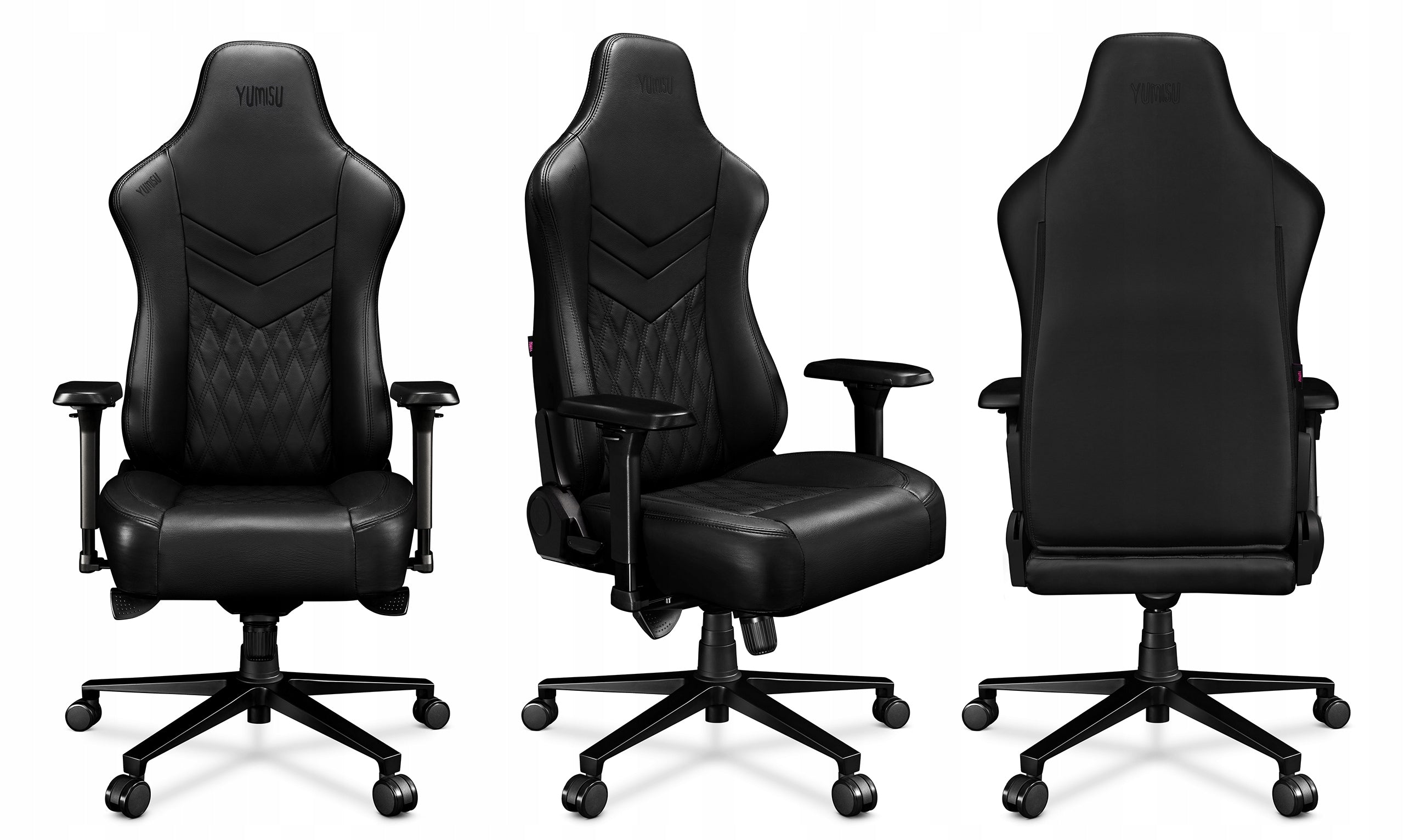 Office swivel bucket gaming chair YUMISU 2053 Real Leather Manufacturer code Y-2053-BB-RL