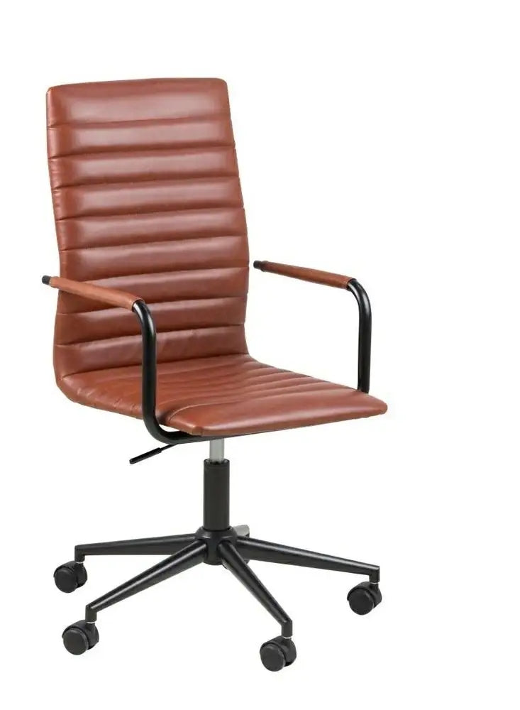 Office swivel chair Actona 103 x 45 x 58 cm brown faux leather