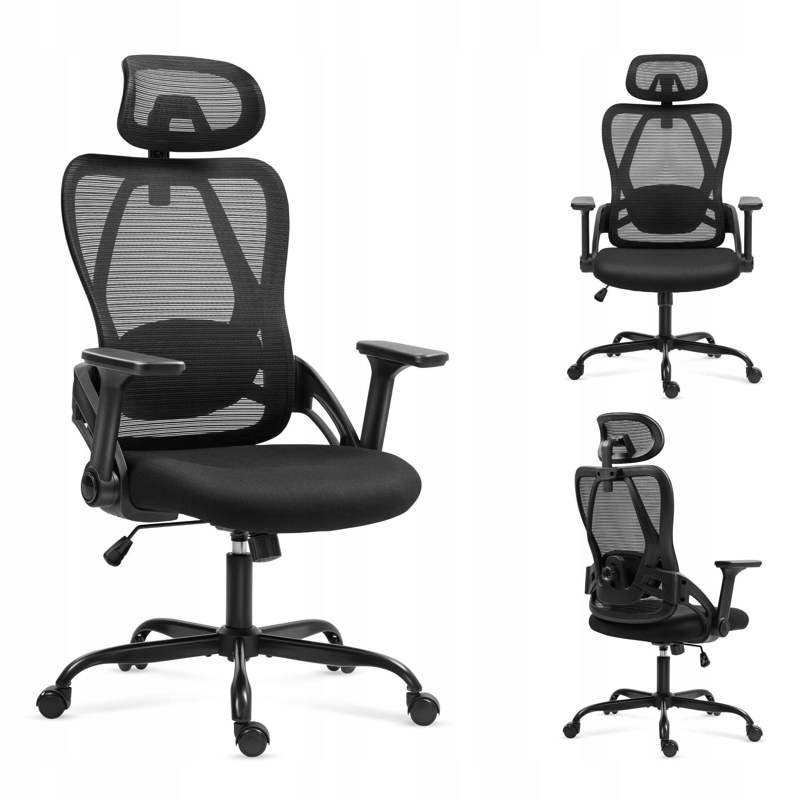 Office swivel chair MARK ADLER black ergonomic adjustable for desk