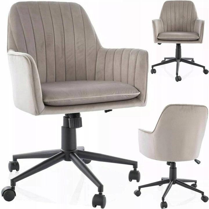 Office swivel chair Velvet Dark Beige, On Wheels Q-886 SIGNAL
