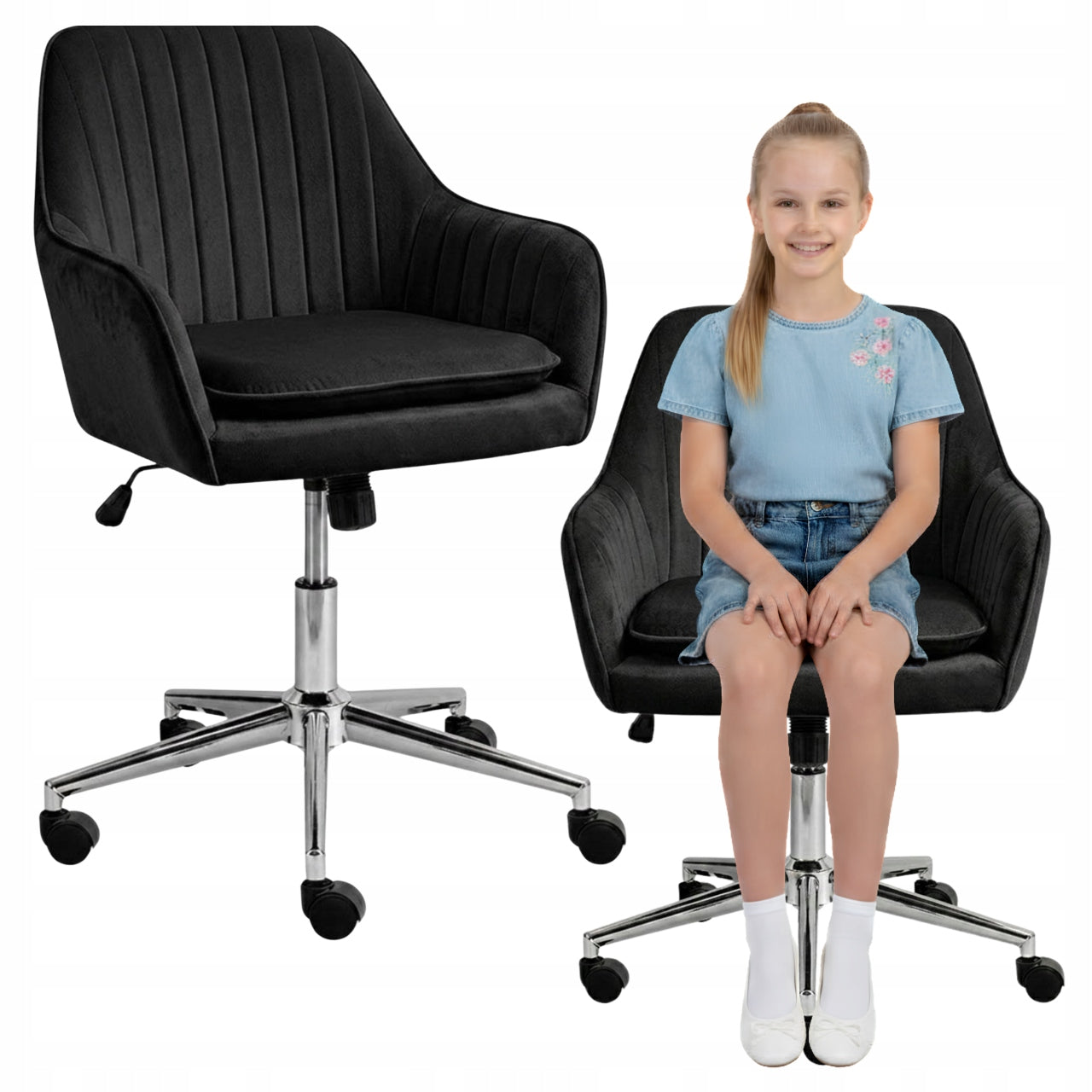 Office swivel chair desk chair comfortable adjustable velour Packaging status original