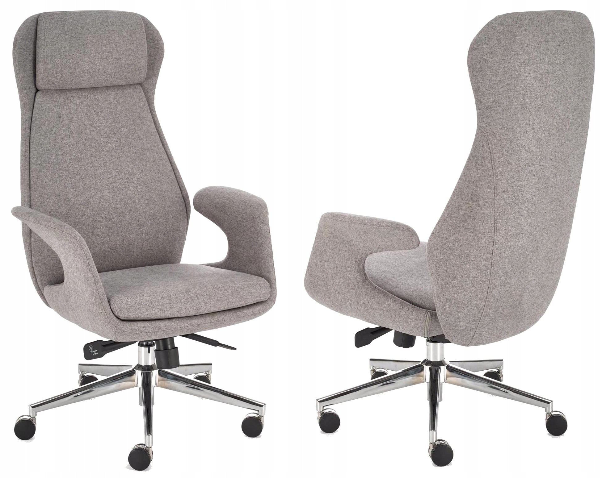 Office swivel chair grey KEVIN ASH cabinet multiblock Halmar