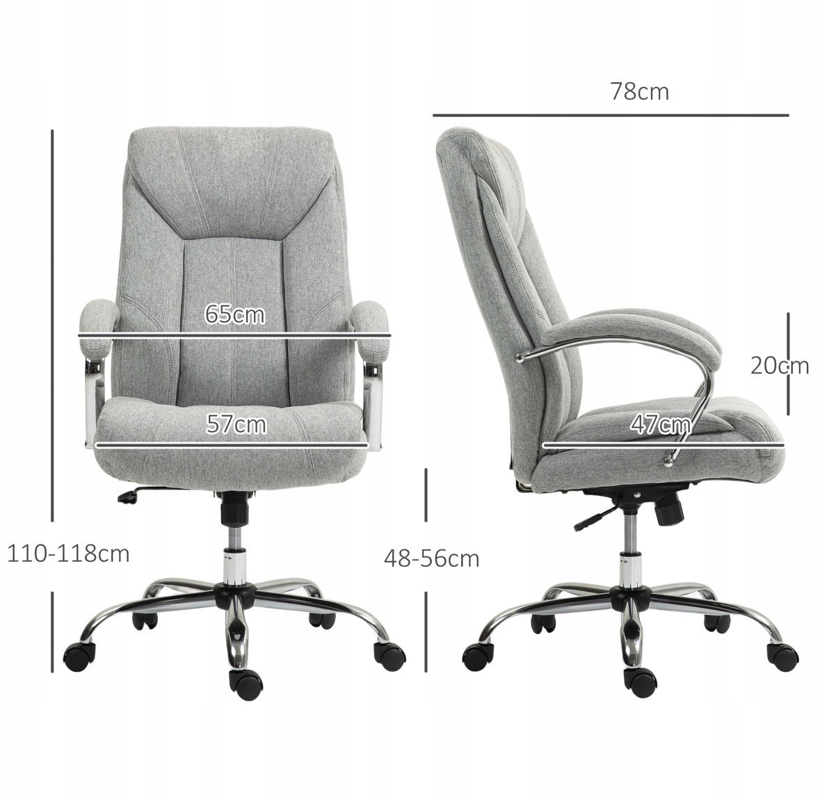 Office swivel chair grey ergonomic Brand Desktronic