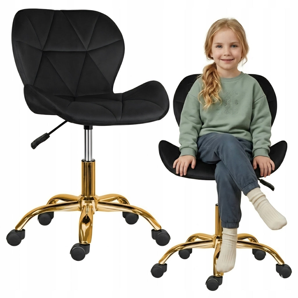 Office swivel chair office desk chair velour comfortable black Packaging status original