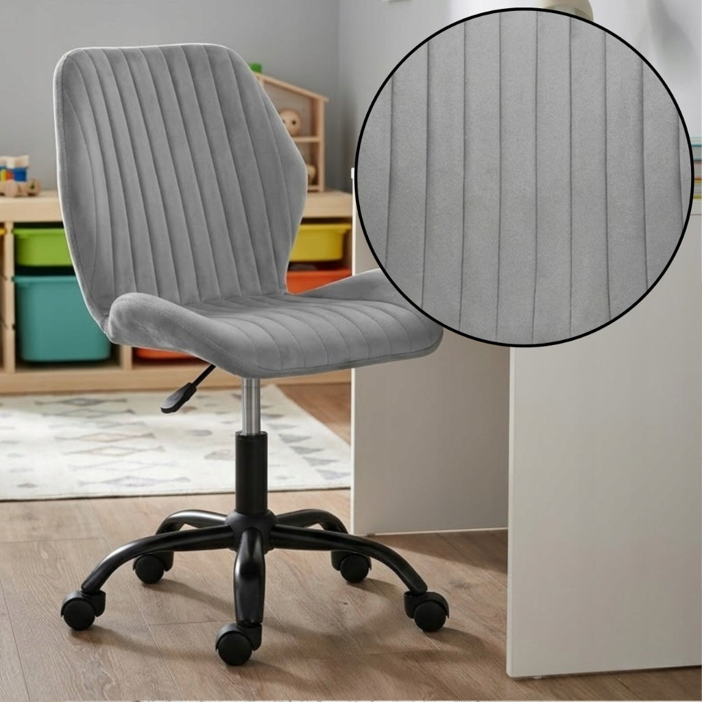 Office swivel chair office desk chair velour comfortable grey Manufacturer code 1629 młodzieżowy obrotowy do biura
