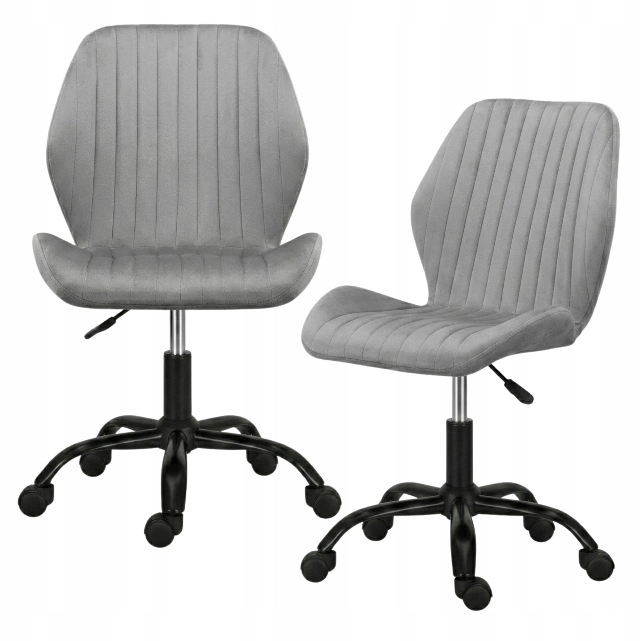 Office swivel chair office desk chair velour comfortable grey