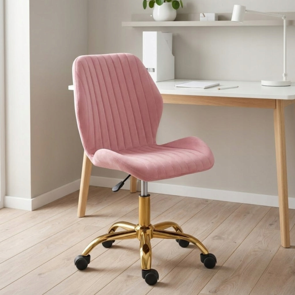 Office swivel chair office desk chair velour comfortable pink Manufacturer code 1631 młodzieżowy obrotowy do biura