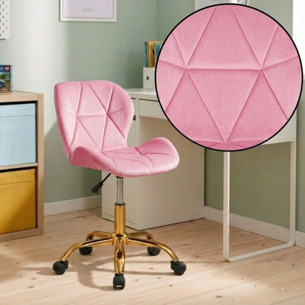 Office swivel chair office desk chair velour comfortable pink Manufacturer code VAS3-VASTO-OFFICE-VELVET-PINK-GOLD