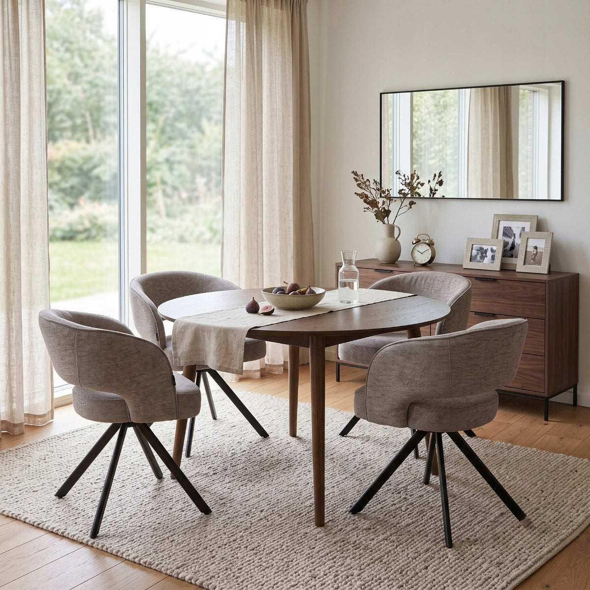 Office swivel chair upholstered beige springs in the seat - MELTON Packaging status original