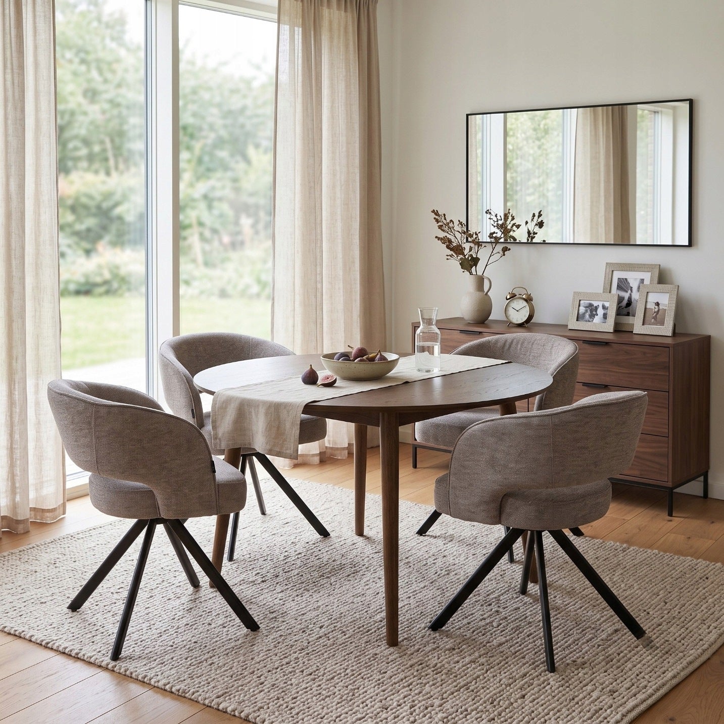 Office swivel chair upholstered beige springs in the seat - MELTON Packaging status original