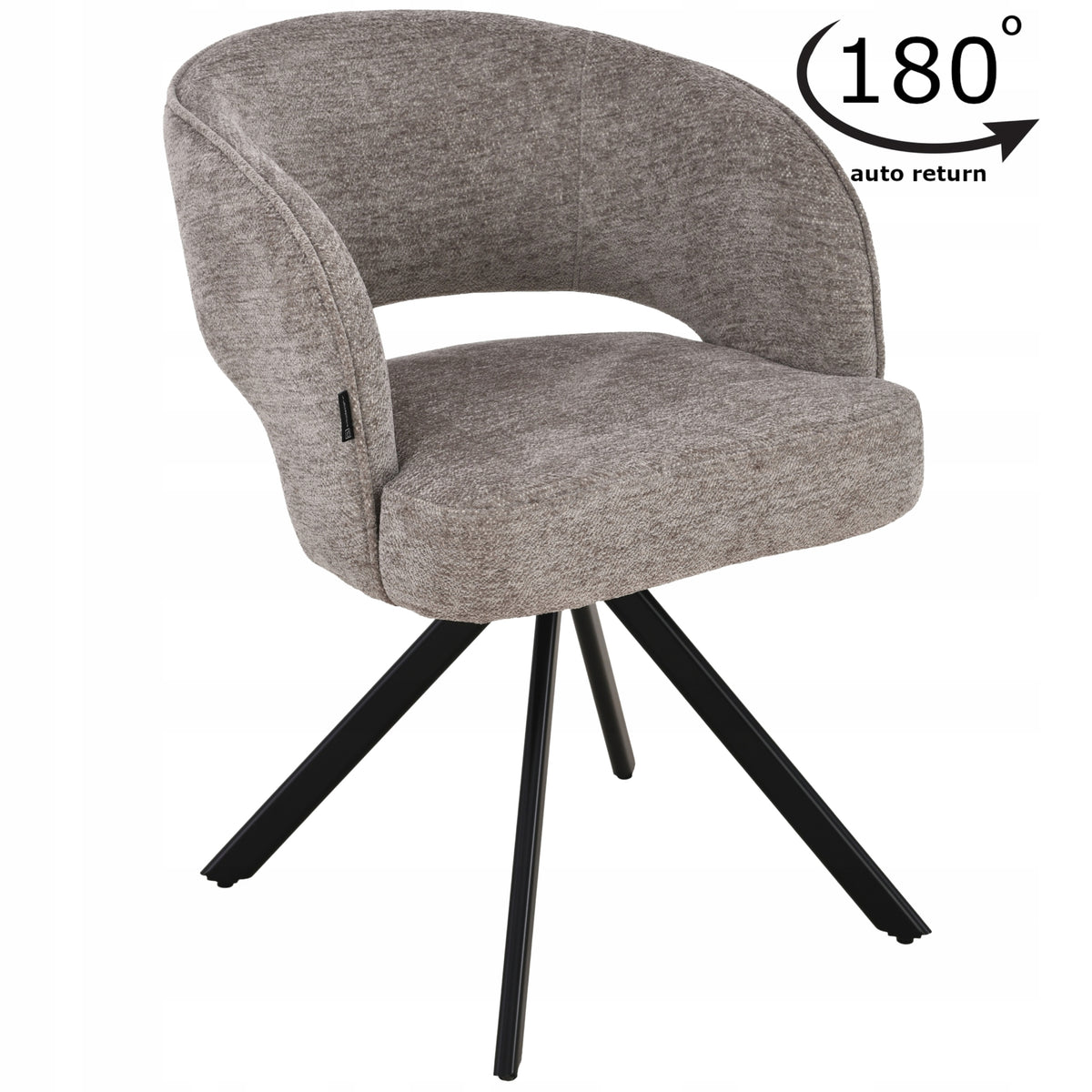 Office swivel chair upholstered beige springs in the seat - MELTON