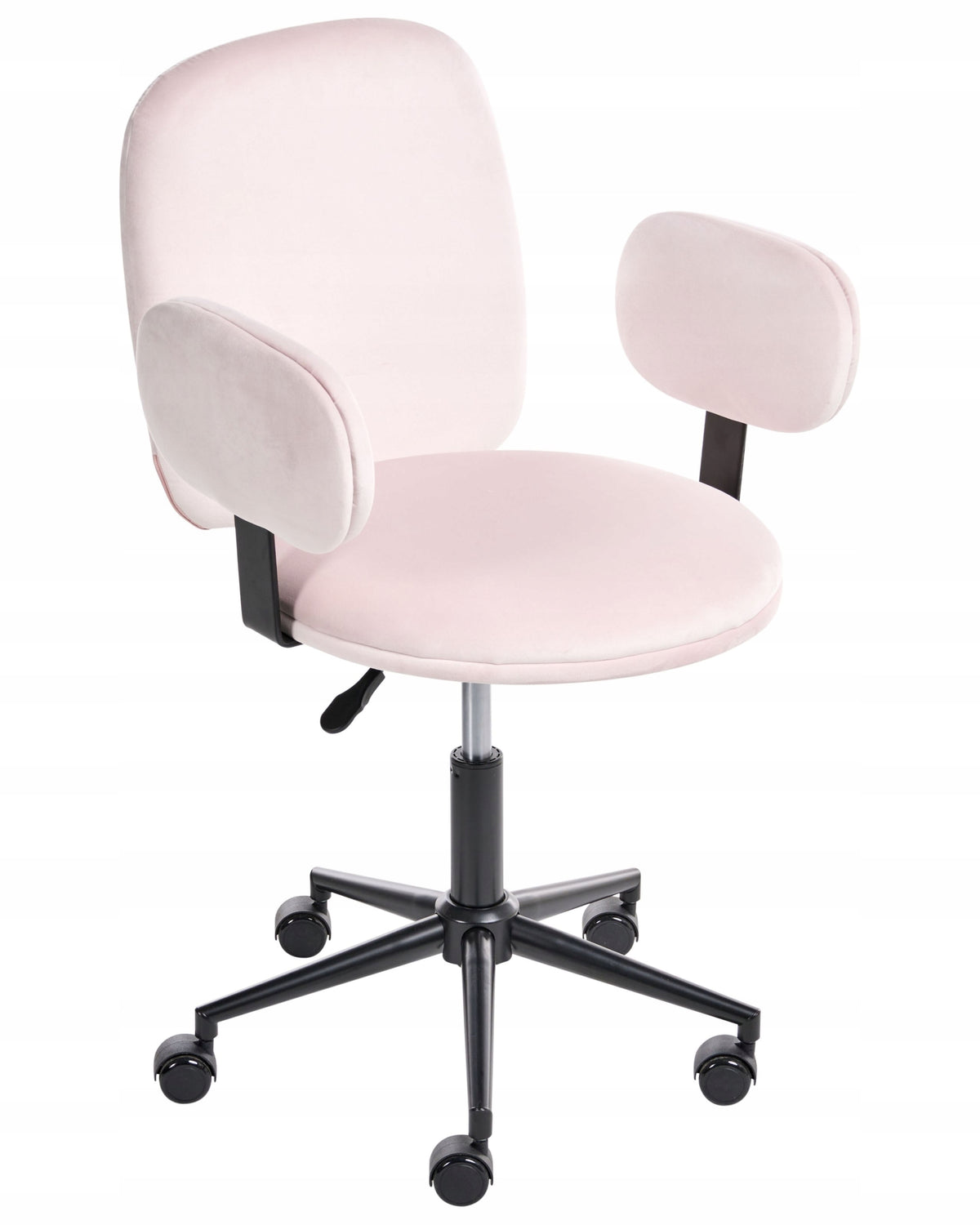 Office swivel chair velour pastel pink