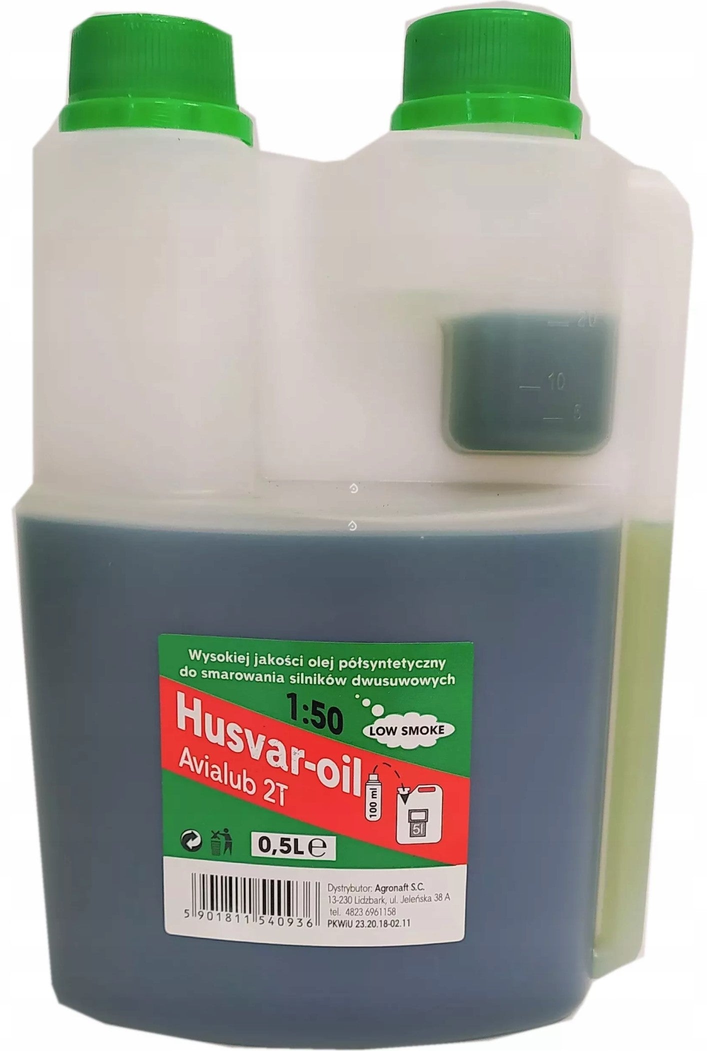 Oil 2T Green for fuel mixture 500 ml – scythe, saw, trimmer