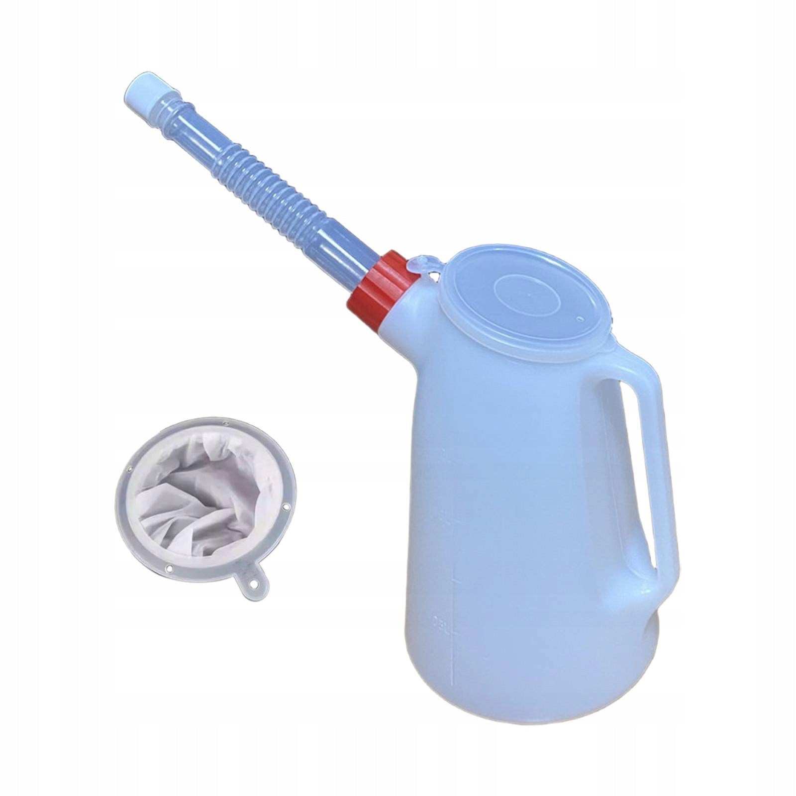 Oil Jug, with Long Spout, Oil Measuring Container, with Lid, Engine 1.2L Brand no brand