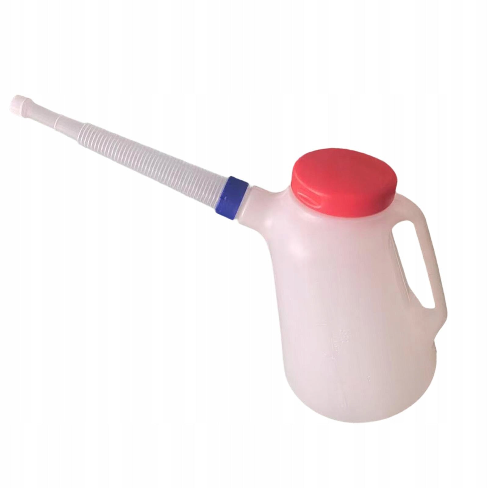 Oil Measuring Jug Oil Pot with Scale Sturdy Leakproof with Cap 5L blue ring