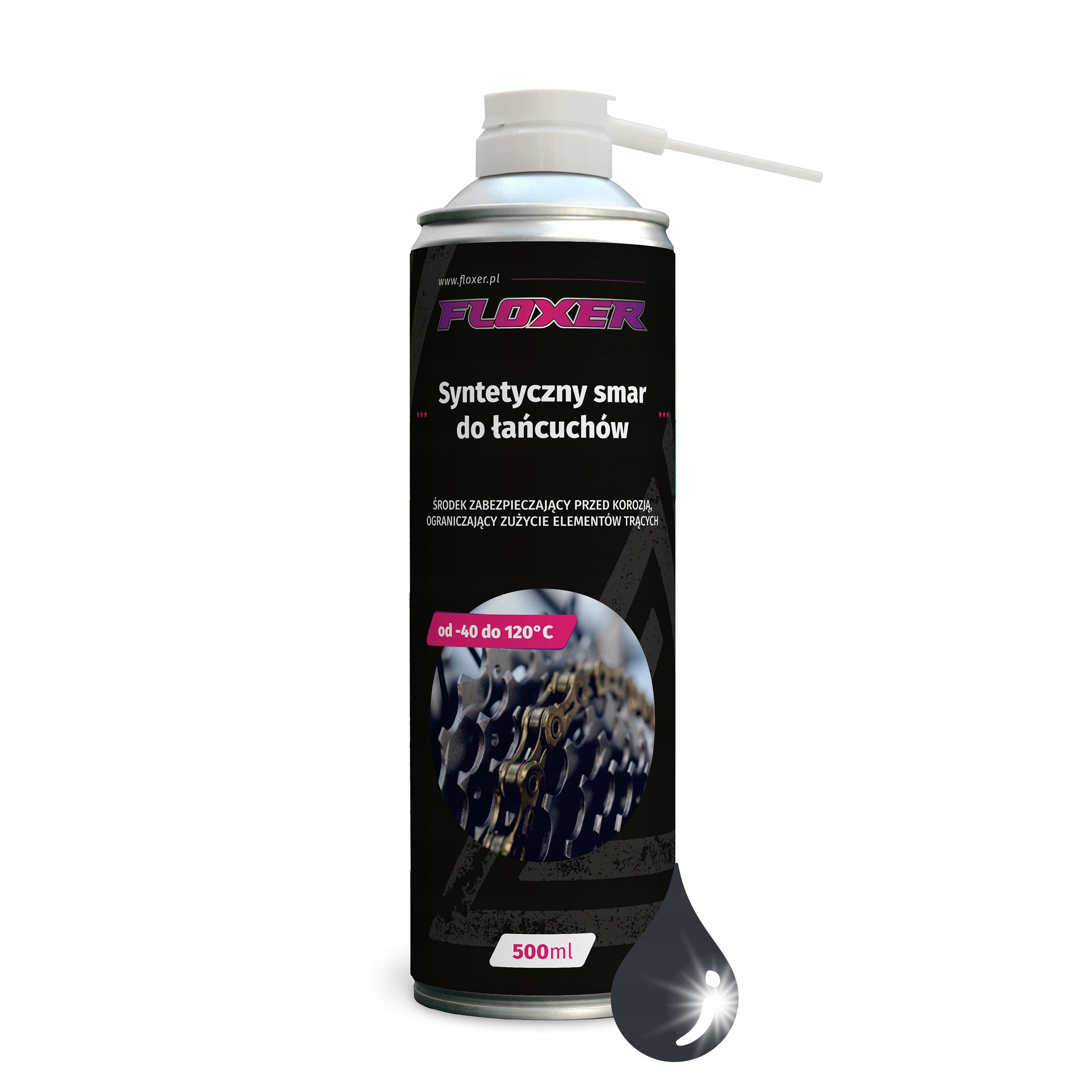 Oil for lubricating chain grease spray - Floxer 500ml strong protection