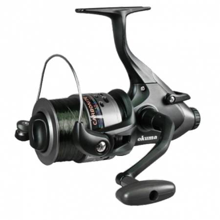 Okuma Carbonite Xp Baitfeeder Reel CBF-155a Free Gear + Fishing Line