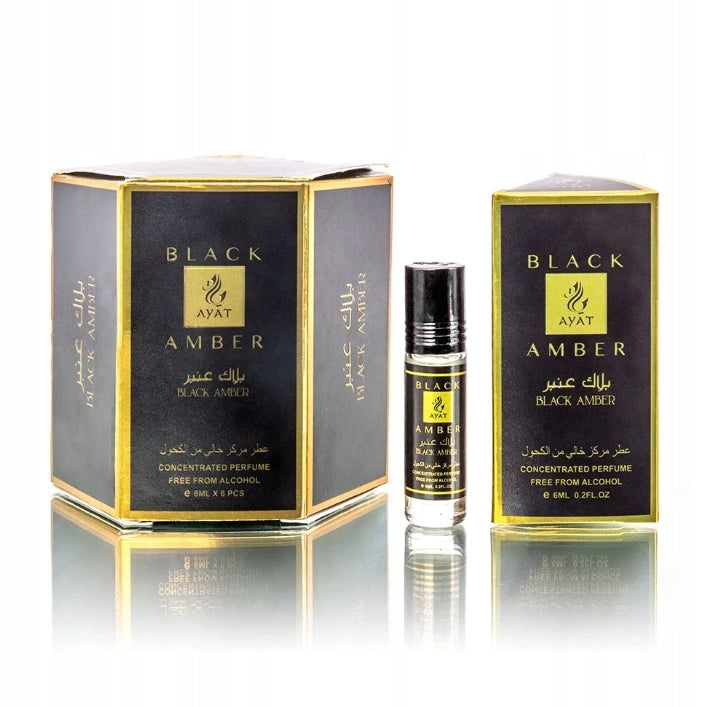 Olejový parfém - BLACK AMBER - Ayat 6ml Packaging status original