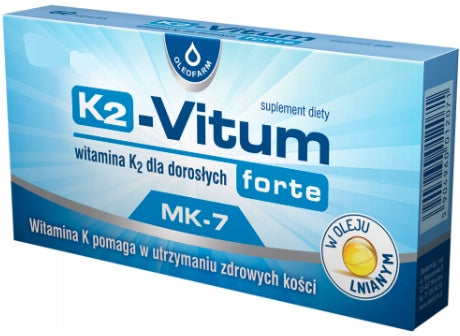 Oleofarm K2- Vitum Forte 75uq vitamin K MK-7 HEALTHY BONES 30 kaps.