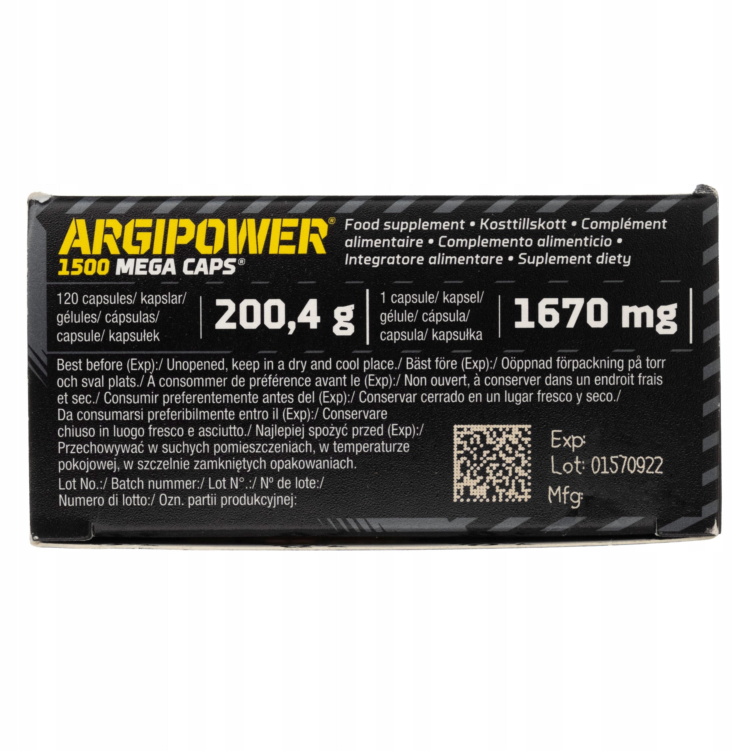 Olimp Argi Power 1500 L-Arginine AAKG Amino Acids BCAA Libido Pump 120 kaps Expiration date at least 1 year from the date of purchase