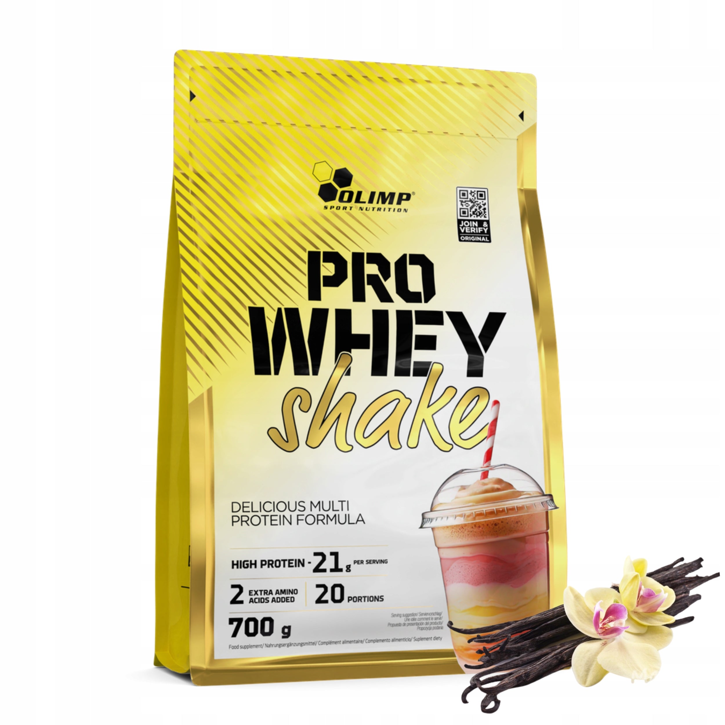 Olimp PRO WHEY SHAKE 700g PROTEIN + CARBOHYDRATE WPC WPI WPH VANILLA FLAVOUR