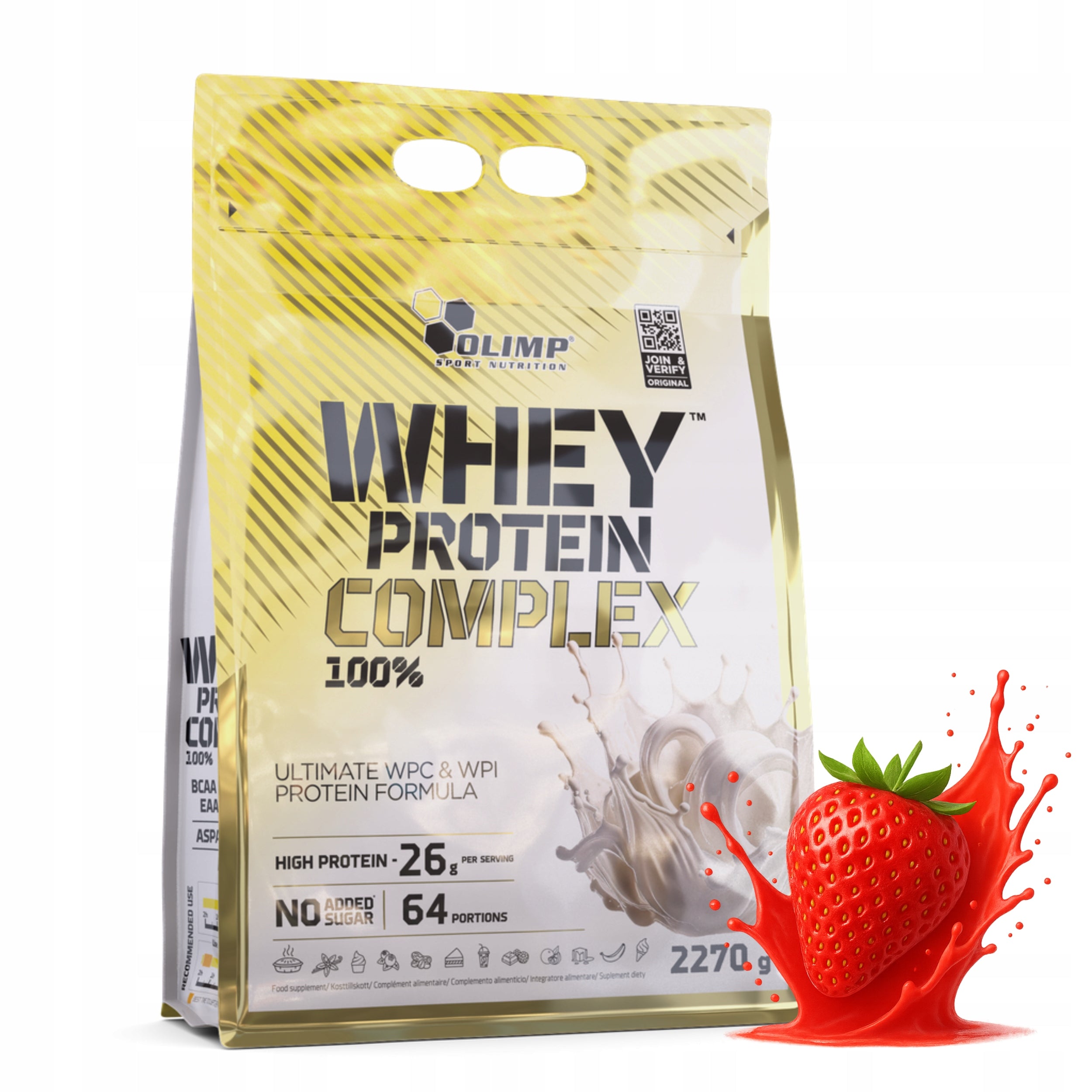 Olimp WHEY PROTEIN COMPLEX 2270g PROTEIN WPI WPC Strawberry / Strawberry