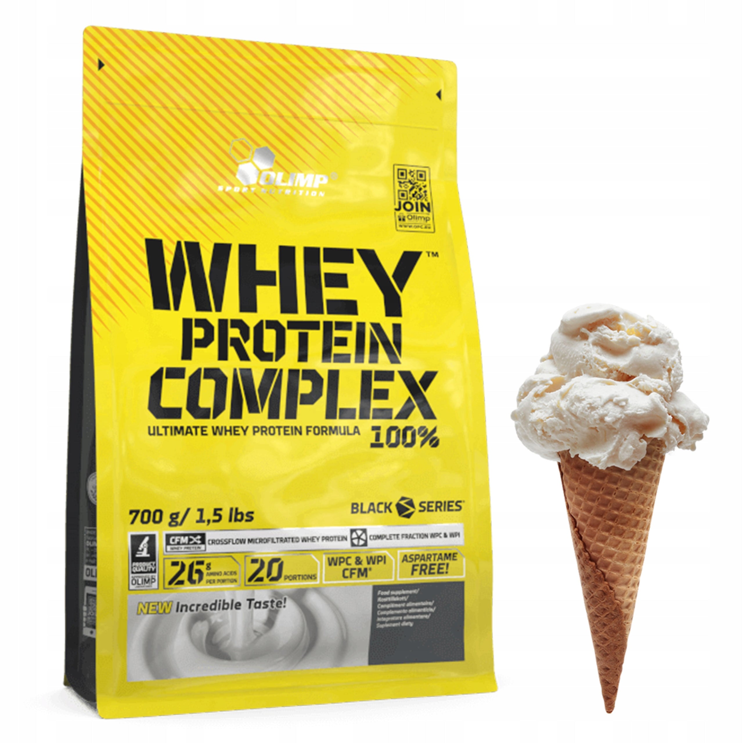 Olimp WHEY PROTEIN COMPLEX 700g WPC Flavour Vanilla Ice Cream Concentrate Isolate