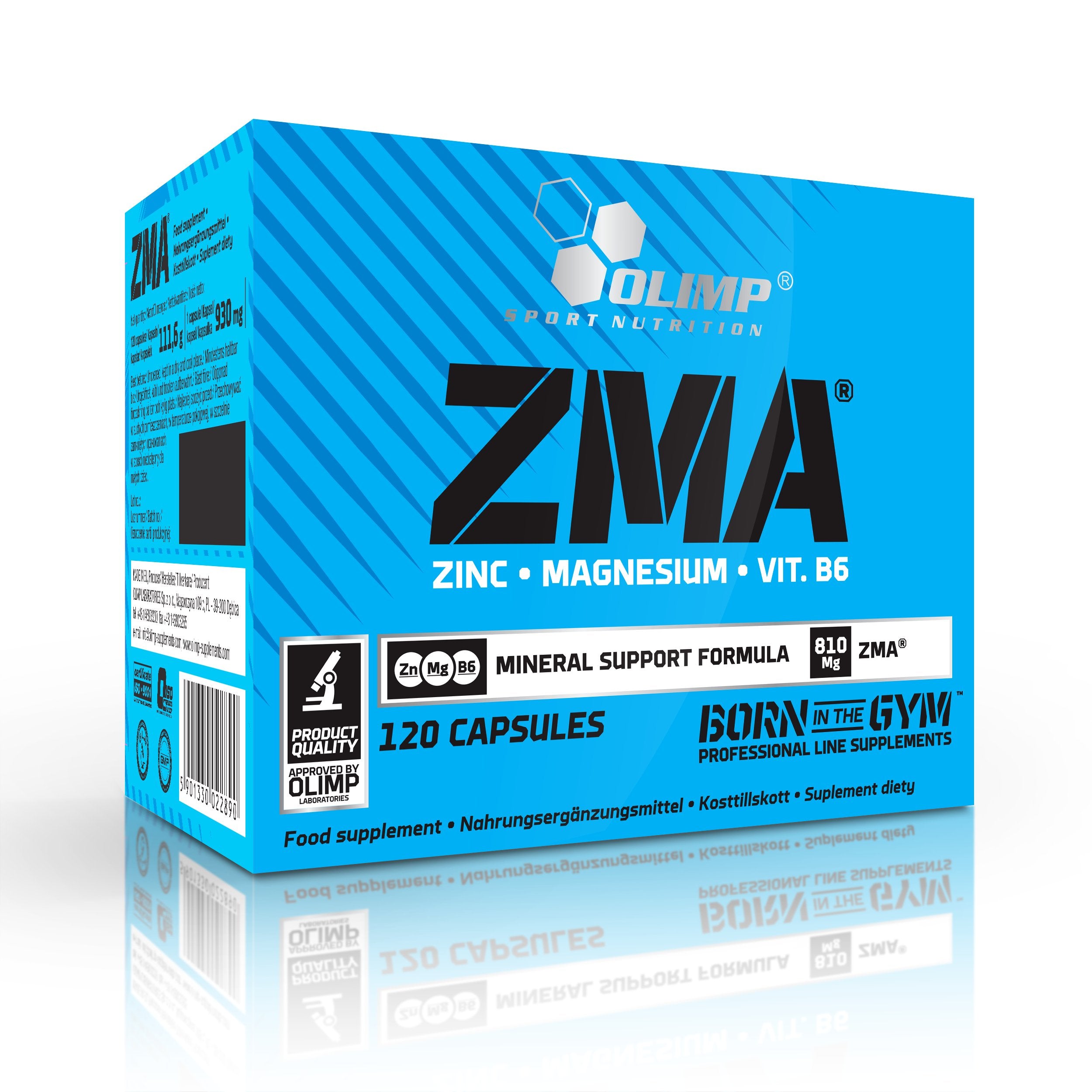 Olimp ZMA 120 kaps ZINC MAGNESIUM VIT B6 REGENERATION LIBIDO HEALTHY SLEEP Manufacturer code 5901330022890