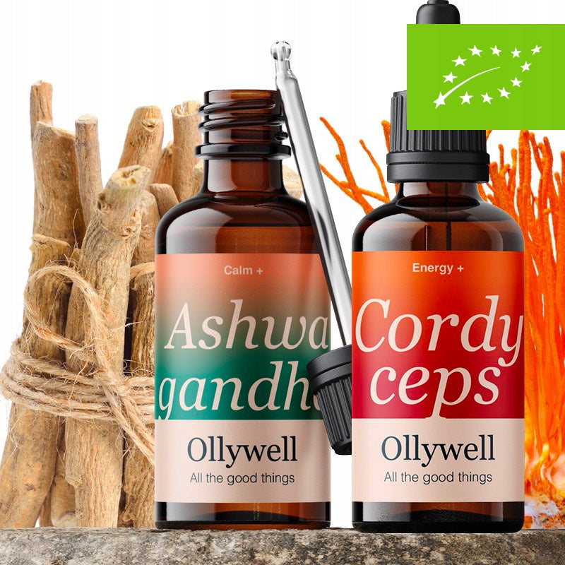 Ollywell BIO Cordyceps and Ashwagandha full spectrum Energy Adaptogen Poland