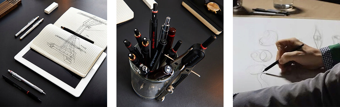 Automatiniai pieštukai Rotring Tikky RD BLK CC, 3 vnt