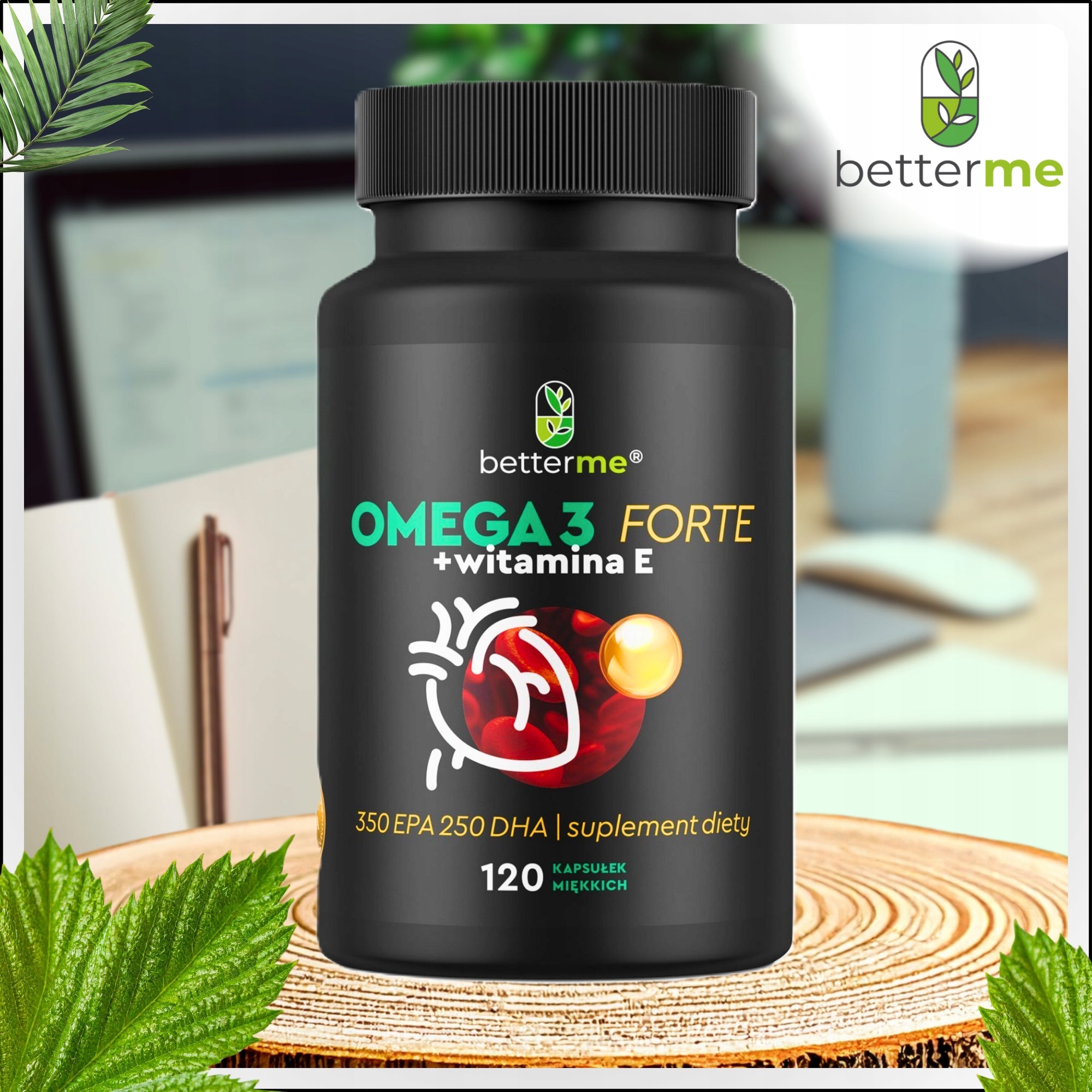 Omega 3 – 120 capsules - Forte Fish Oil, EPA DHA 600mg - for heart, brain Medical device no