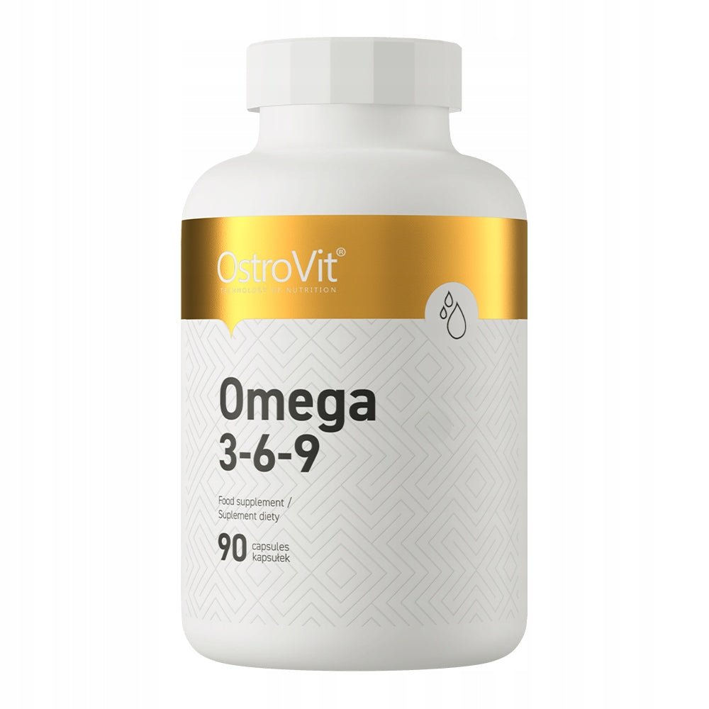 Omega 3-6-9 OstroVit 90 caps FATTY ACIDS Fish Oil + Linen + VIT E