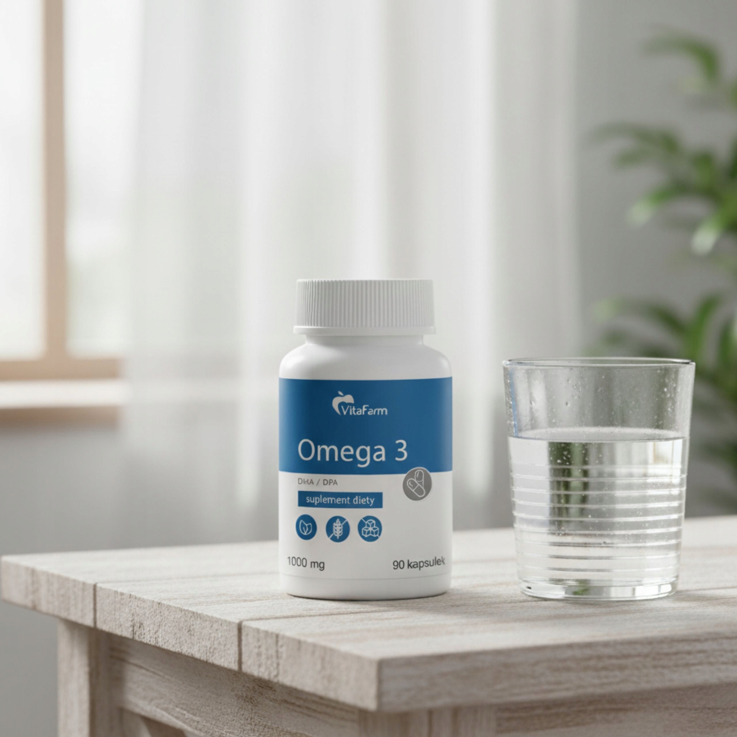 Omega 3 90 Pcs Capsules 1000mg Fish Oil EPA DHA Immunity Heart Brain Packaging status original