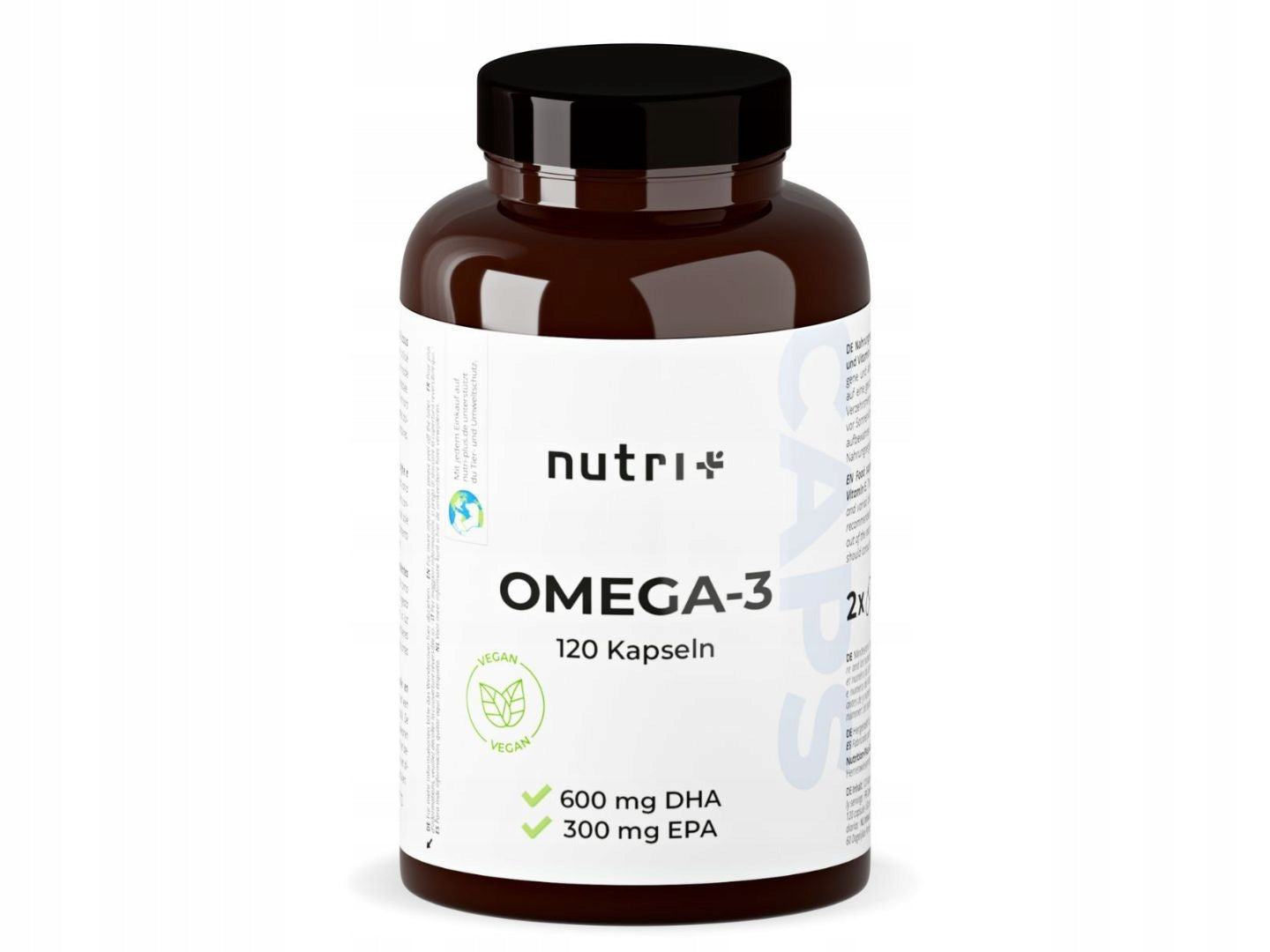 Omega 3 DHA from algae 90mg + Vitamin E 120caps Nutri-Plus
