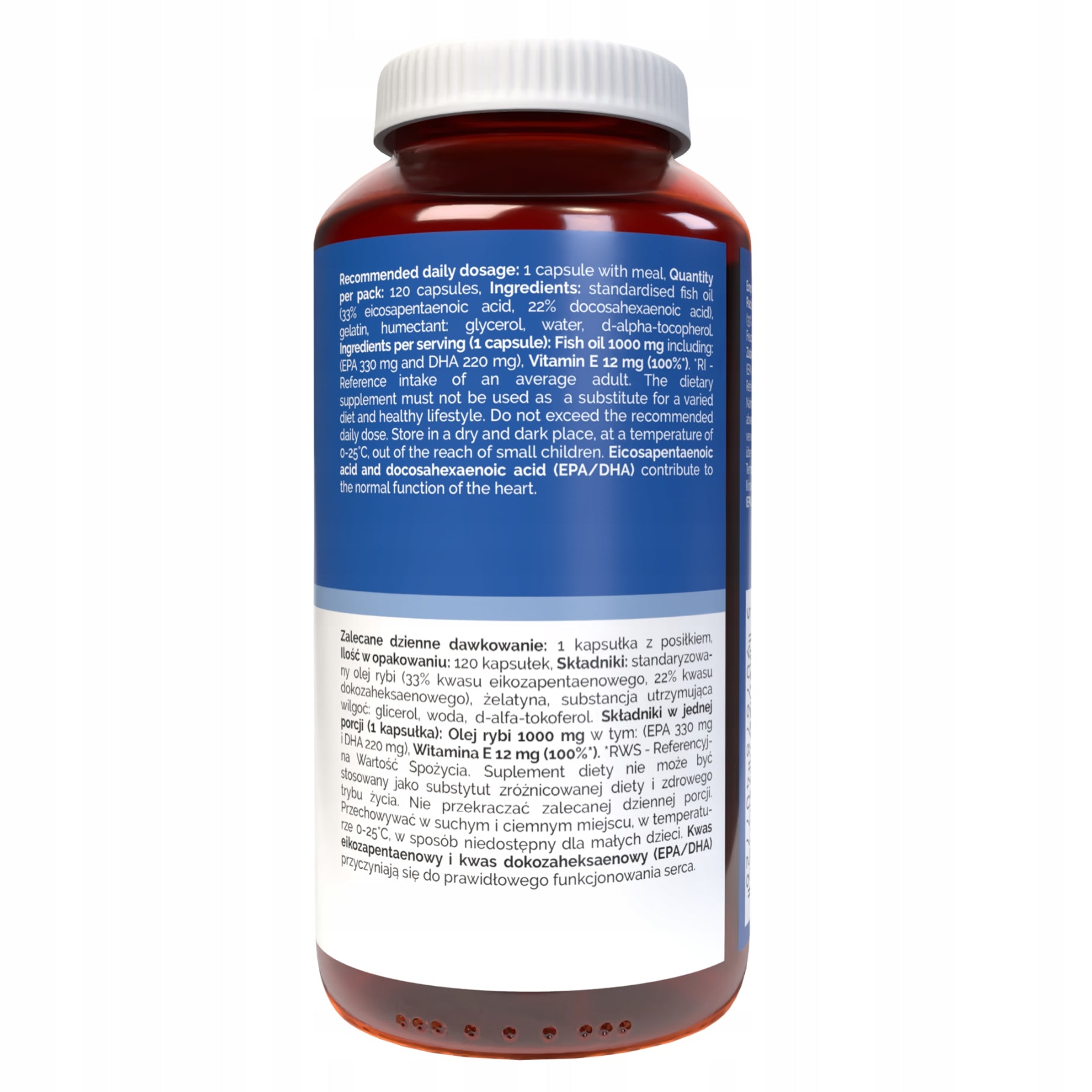 Omega 3 FORTE 1000 mg for 120 days 330 EPA 220 DHA Healthy Heart Brain + Freebie Expiration date at least 1 year from the date of purchase