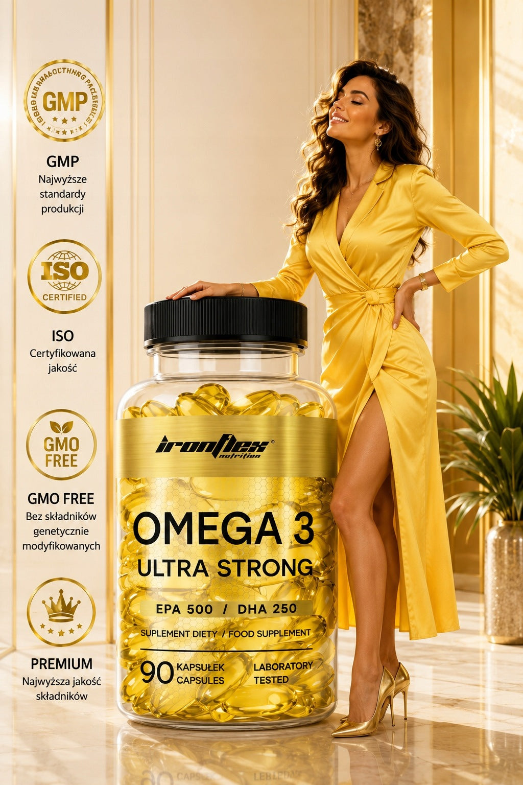 Omega 3 Ultra Strong 750 EPA+DHA GOLD| 90 Softgel | Professional Series| IF Brand Biowen