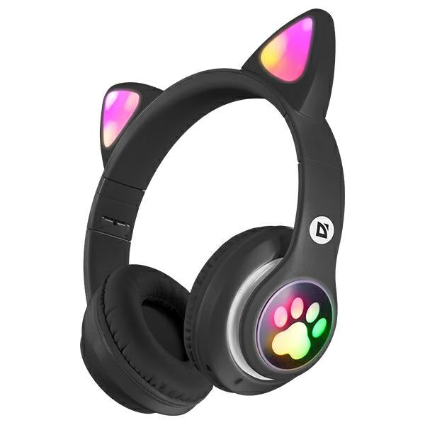 On-Ear Cat Ear Headphones with LED Backlight Freemotion Bluetooth Brand Defender